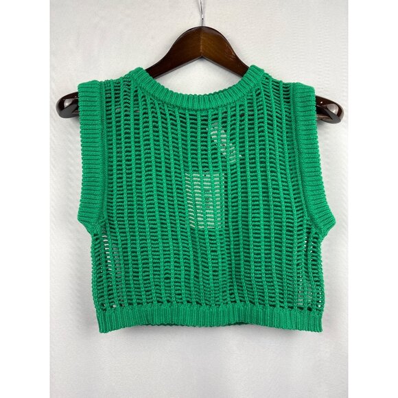 Women’s Dèluc. XS Emerald Green Knit Vest - Picture 1 of 5